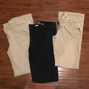 3 pairs of slim boot-cut pants